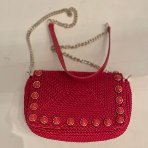 Zara red crossbody/shoulder clutch bag